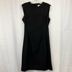 Mm.lafleur Womens Sheath Dress Black Jewel Neck Sleeveless Knee Length Career 6